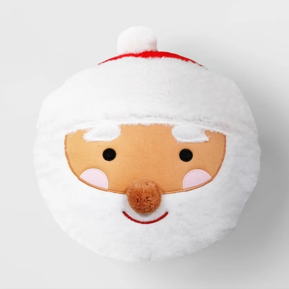 Reversible Santa & Snowman Christmas Novelty Throw Pillow Wondershop